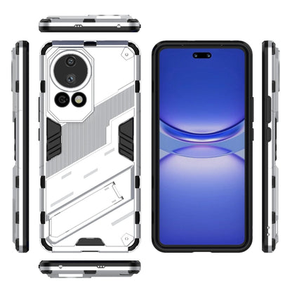 For Huawei nova 12 Pro Punk Armor 2 in 1 PC + TPU Phone Case with Holder(White) - Huawei Cases by PMC Jewellery | Online Shopping South Africa | PMC Jewellery | Buy Now Pay Later Mobicred