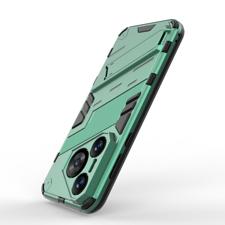 For Huawei Pura 70 Punk Armor 2 in 1 PC + TPU Phone Case with Holder(Green) - Huawei Cases by PMC Jewellery | Online Shopping South Africa | PMC Jewellery | Buy Now Pay Later Mobicred