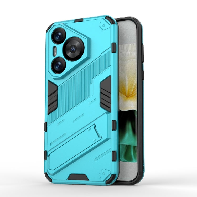 For Huawei Pura 70 Punk Armor 2 in 1 PC + TPU Phone Case with Holder(Blue) - Huawei Cases by PMC Jewellery | Online Shopping South Africa | PMC Jewellery | Buy Now Pay Later Mobicred