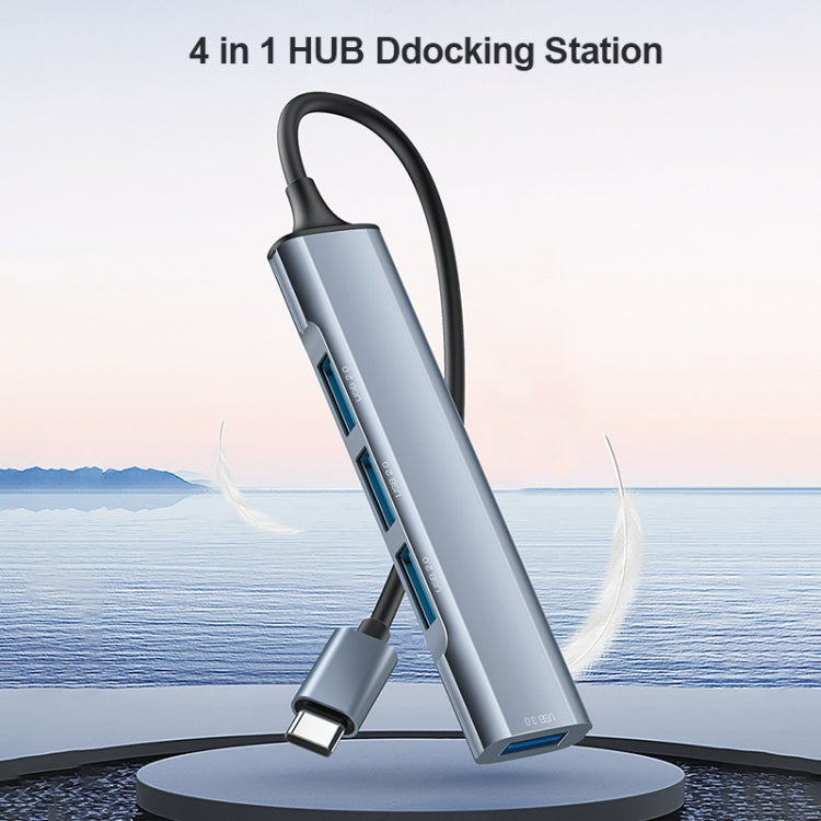 Yesido HB17 4 in 1 USB-C / Type-C Multifunctional Docking Station HUB Adapter - USB HUB by Yesido | Online Shopping South Africa | PMC Jewellery | Buy Now Pay Later Mobicred