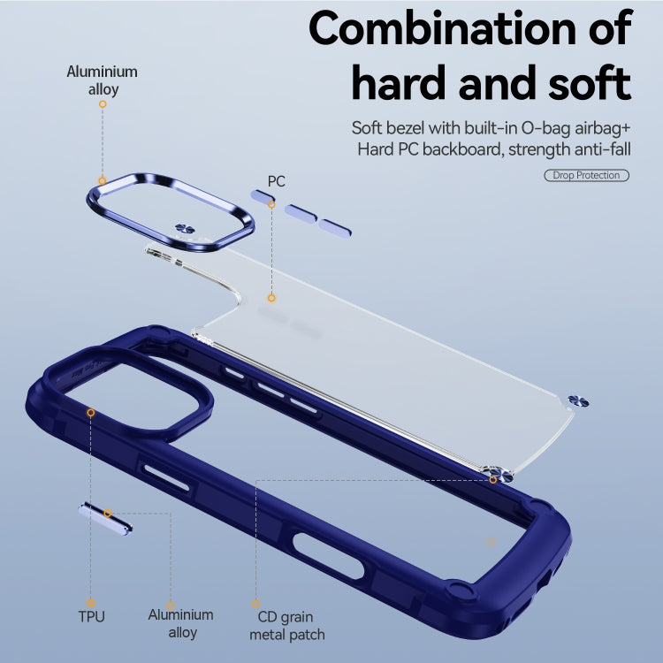 For iPhone 16 Pro Max TPU + PC Lens Protection Phone Case(Blue) - iPhone 16 Pro Max Cases by PMC TechLife | Online Shopping South Africa | PMC TechLife | Buy Now Pay Later Mobicred
