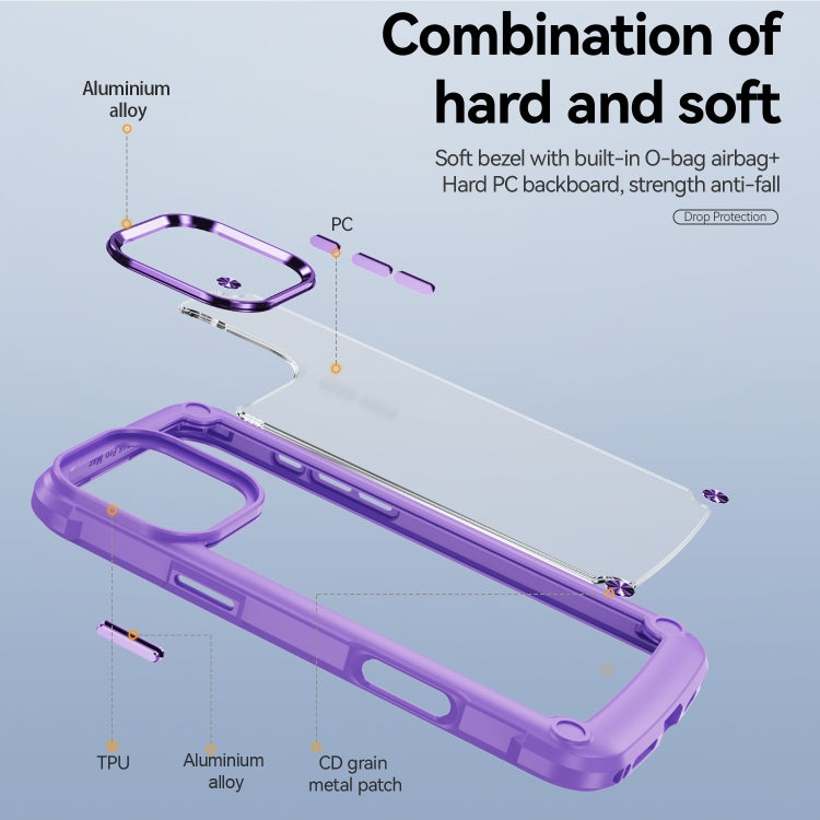 For iPhone 16 Pro Max TPU + PC Lens Protection Phone Case(Purple) - iPhone 16 Pro Max Cases by PMC TechLife | Online Shopping South Africa | PMC TechLife | Buy Now Pay Later Mobicred
