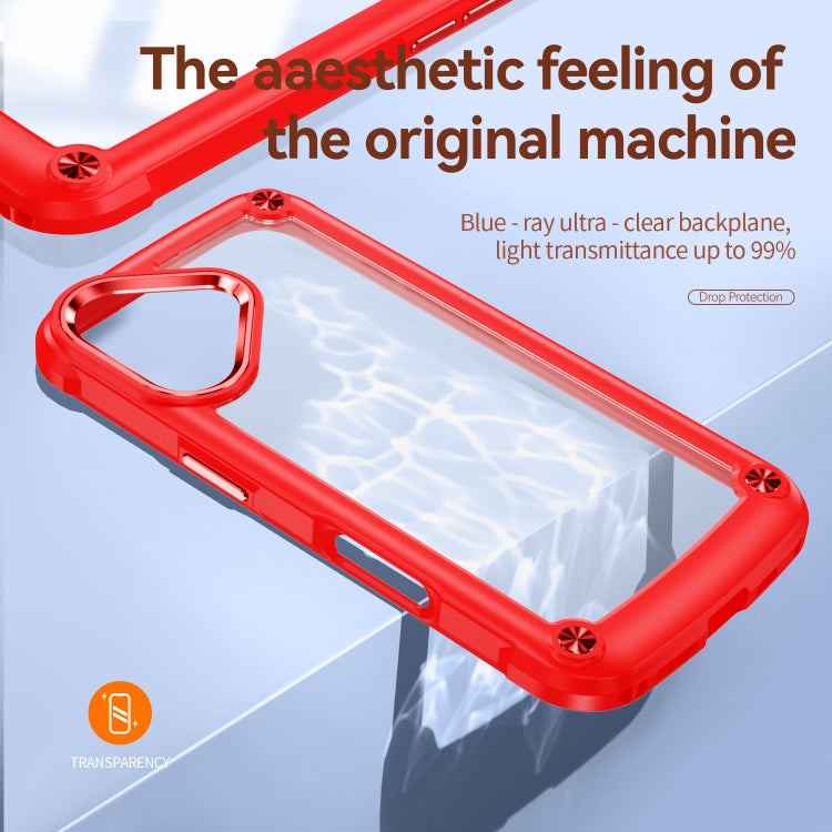 For iPhone 16 TPU + PC Lens Protection Phone Case(Red) - iPhone 16 Cases by PMC TechLife | Online Shopping South Africa | PMC TechLife | Buy Now Pay Later Mobicred