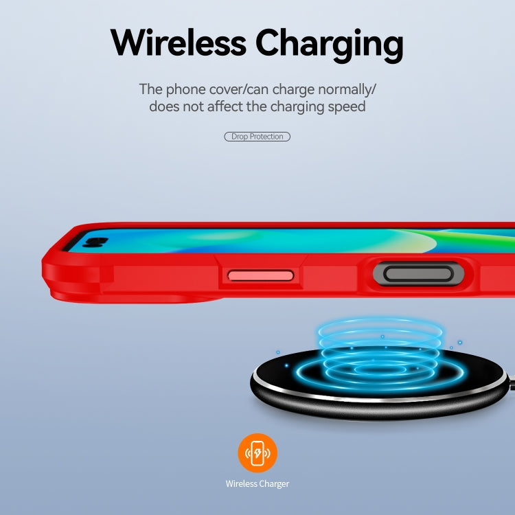 For iPhone 16 TPU + PC Lens Protection Phone Case(Red) - iPhone 16 Cases by PMC TechLife | Online Shopping South Africa | PMC TechLife | Buy Now Pay Later Mobicred
