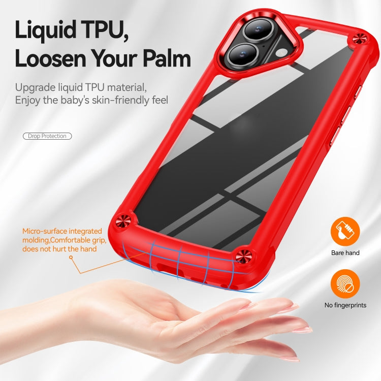 For iPhone 16 Plus TPU + PC Lens Protection Phone Case(Red) - free shipping - PMC TechLife - Order now!