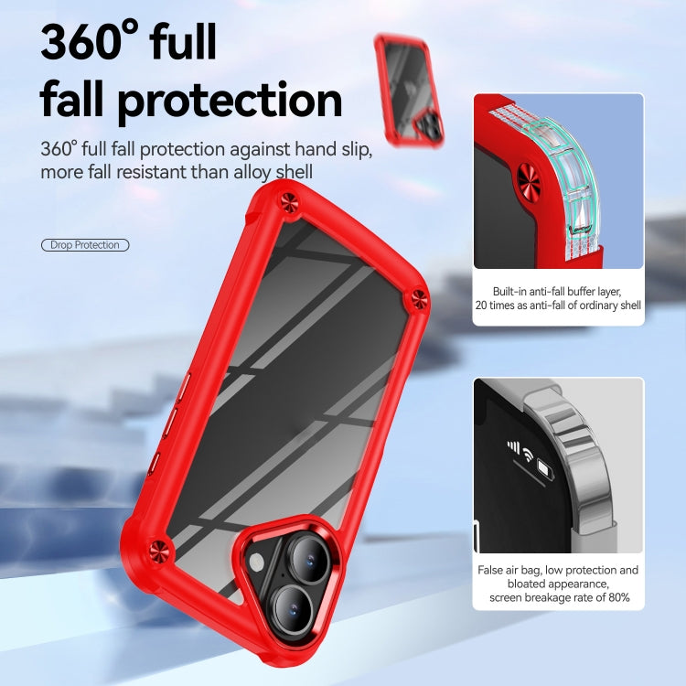 For iPhone 16 Plus TPU + PC Lens Protection Phone Case(Red) - free shipping - PMC TechLife - Order now!