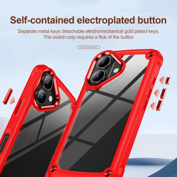 For iPhone 16 Plus TPU + PC Lens Protection Phone Case(Red) - free shipping - PMC TechLife - Order now!