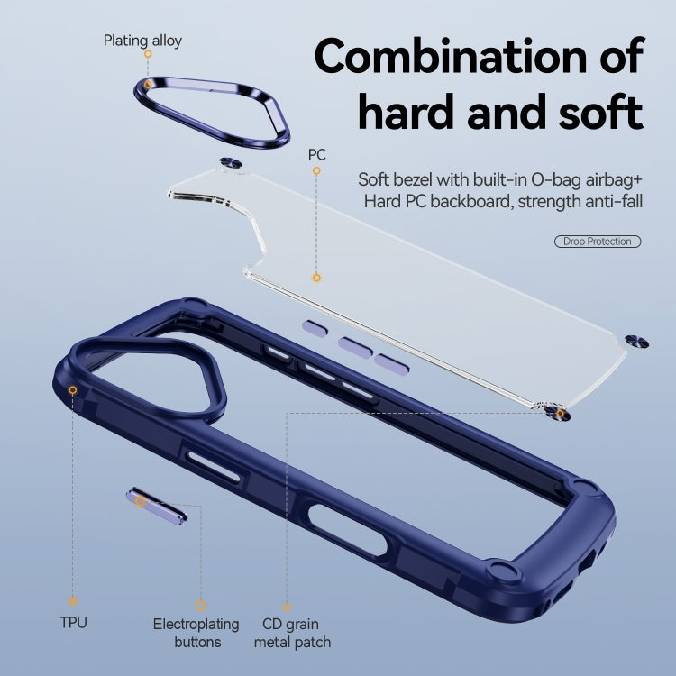 For iPhone 16 Plus TPU + PC Lens Protection Phone Case(Blue) - iPhone 16 Plus Cases by PMC Jewellery | Online Shopping South Africa | PMC Jewellery | Buy Now Pay Later Mobicred