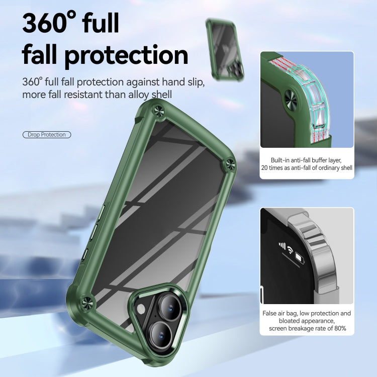 For iPhone 16 Plus TPU + PC Lens Protection Phone Case(Green) - iPhone 16 Plus Cases by PMC TechLife | Online Shopping South Africa | PMC TechLife | Buy Now Pay Later Mobicred