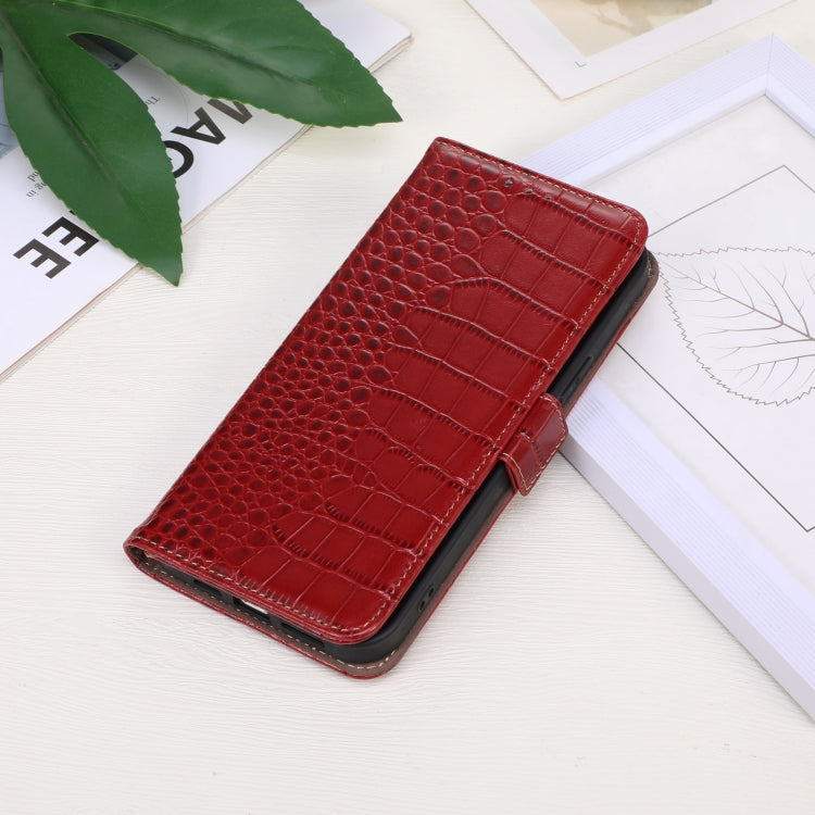 For iPhone 16 Pro Max Crocodile Top Layer Cowhide Leather Phone Case(Red) - iPhone 16 Pro Max Cases by PMC Jewellery | Online Shopping South Africa | PMC Jewellery | Buy Now Pay Later Mobicred