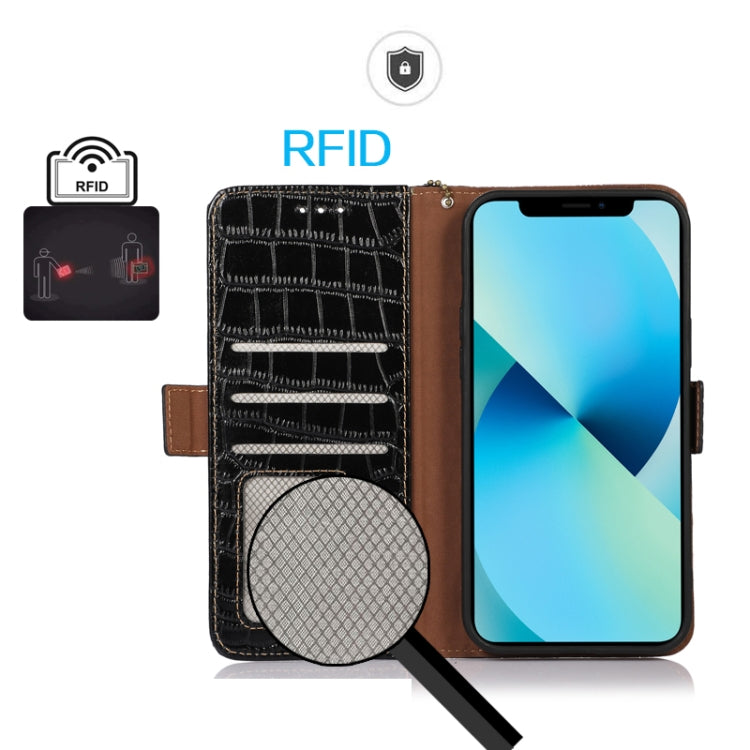For iPhone 16 Crocodile Top Layer Cowhide Leather Phone Case(Black) - iPhone 16 Cases by PMC TechLife | Online Shopping South Africa | PMC TechLife | Buy Now Pay Later Mobicred