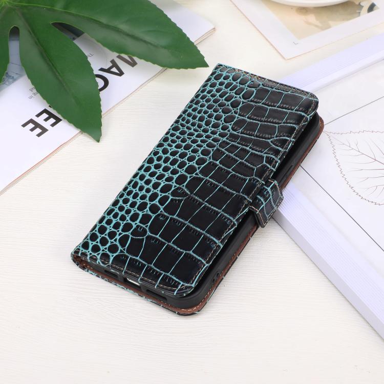 For iPhone 17 Pro Max Crocodile Top Layer Cowhide Leather Phone Case(Green) - free shipping - PMc TechLife - Order now!