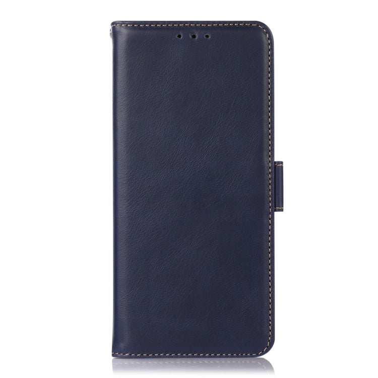 For iPhone 16 Pro Max Crazy Horse Top Layer Cowhide Leather Phone Case(Blue) - iPhone 16 Pro Max Cases by PMC TechLife | Online Shopping South Africa | PMC TechLife | Buy Now Pay Later Mobicred