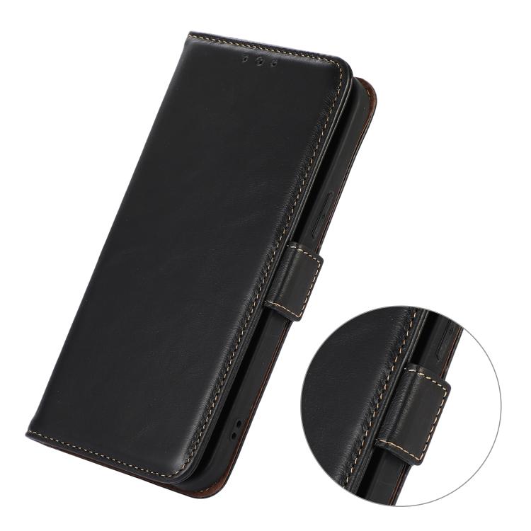 For iPhone 17 Pro Crazy Horse Top Layer Cowhide Leather Phone Case(Black) - free shipping - PMc TechLife - Order now!