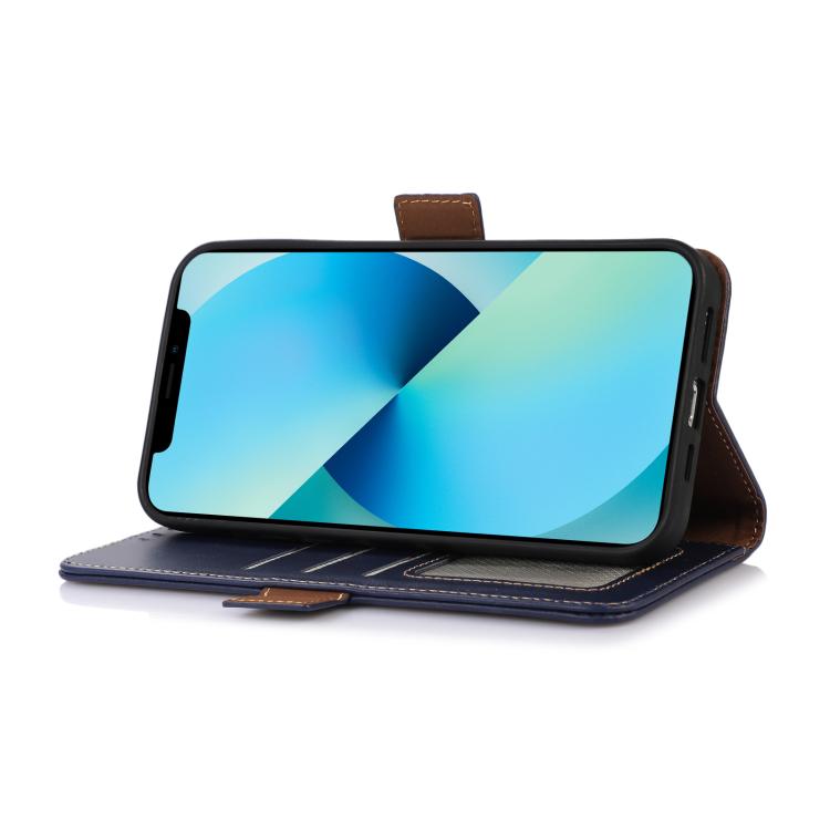 For iPhone 17 Pro Crazy Horse Top Layer Cowhide Leather Phone Case(Blue) - free shipping - PMc TechLife - Order now!