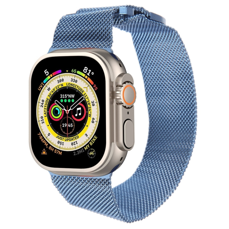 For Apple Watch SE 2023 40mm Milanese Metal Magnetic Watch Band(Blue) - Watch Bands by PMC Jewellery | Online Shopping South Africa | PMC Jewellery