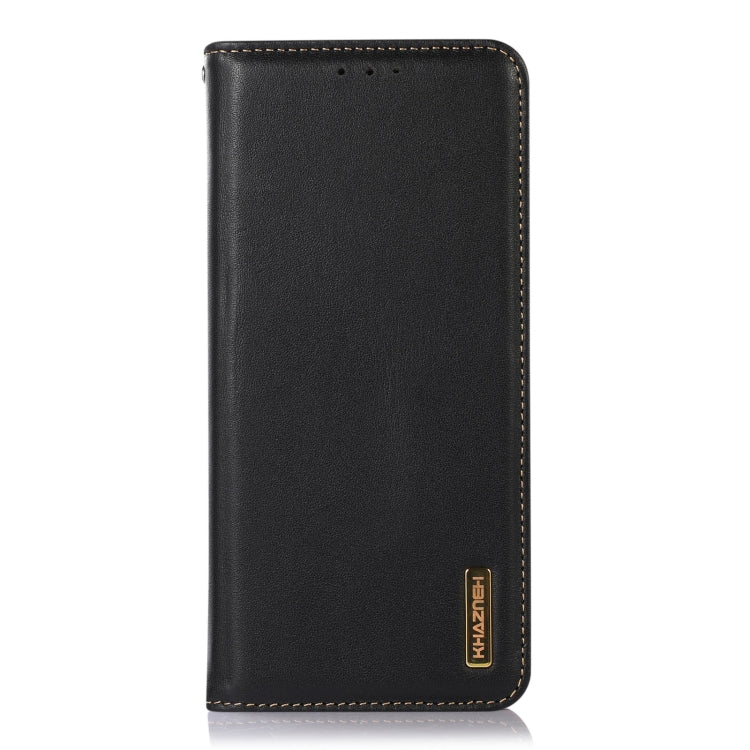 For iPhone 16 Pro Max KHAZNEH Nappa Top Layer Cowhide Leather Phone Case(Black) - iPhone 16 Pro Max Cases by PMC TechLife | Online Shopping South Africa | PMC TechLife | Buy Now Pay Later Mobicred