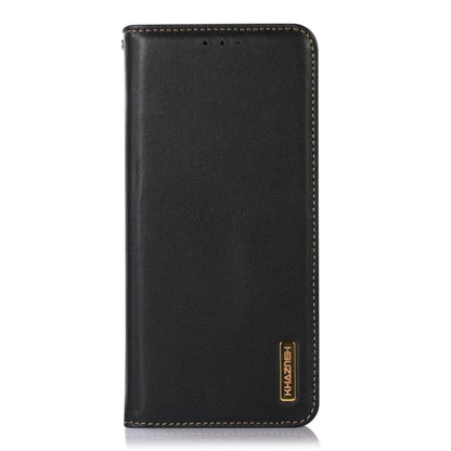 For iPhone 16 Pro Max KHAZNEH Nappa Top Layer Cowhide Leather Phone Case(Black) - iPhone 16 Pro Max Cases by PMC Jewellery | Online Shopping South Africa | PMC Jewellery | Buy Now Pay Later Mobicred