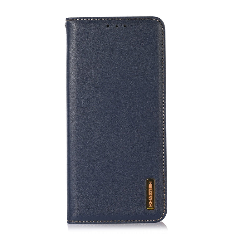 For iPhone 16 Pro KHAZNEH Nappa Top Layer Cowhide Leather Phone Case(Blue) - iPhone 16 Pro Cases by PMC Jewellery | Online Shopping South Africa | PMC Jewellery | Buy Now Pay Later Mobicred