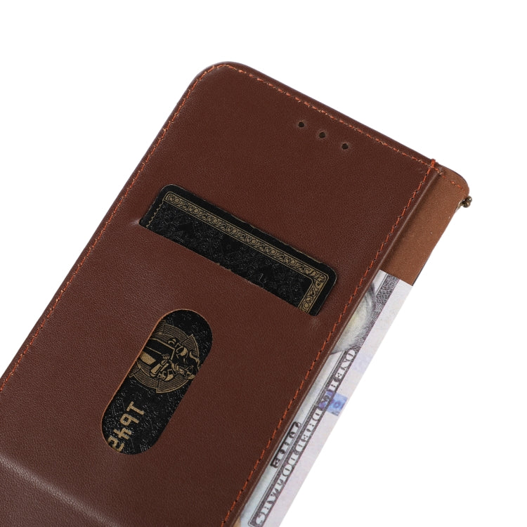 For iPhone 16 Pro KHAZNEH Nappa Top Layer Cowhide Leather Phone Case(Brown) - free shipping - PMC TechLife - Order now!