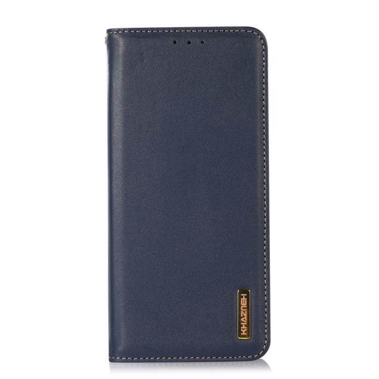 For iPhone 17 Pro KHAZNEH Nappa Top Layer Cowhide Leather Phone Case(Blue) - free shipping - PMc TechLife - Order now!