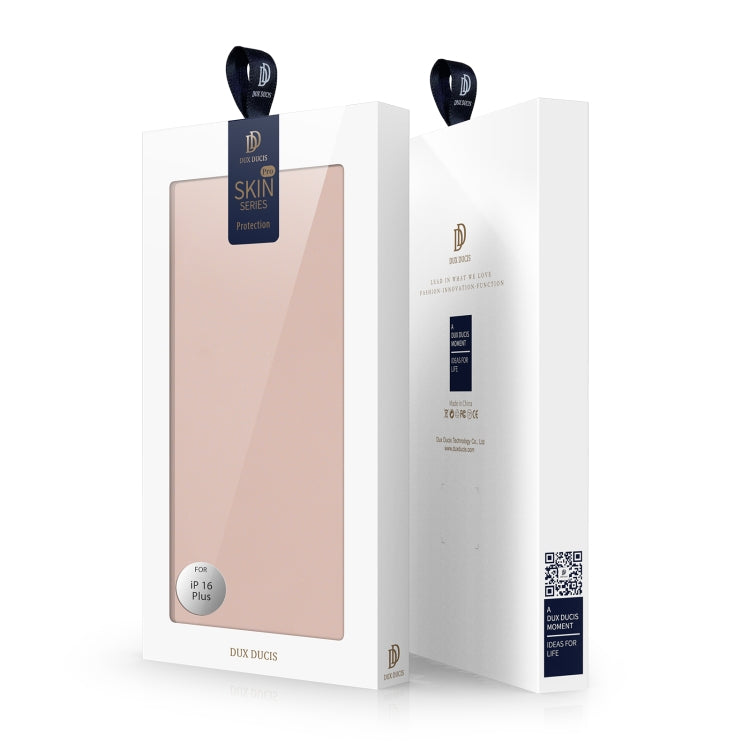 For iPhone 16 Plus DUX DUCIS Skin Pro Series Flip Leather Phone Case(Rose Gold) - iPhone 16 Plus Cases by DUX DUCIS | Online Shopping South Africa | PMC Jewellery | Buy Now Pay Later Mobicred