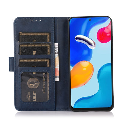 For iPhone 16 Pro Cow Texture Leather Phone Case(Blue) - iPhone 16 Pro Cases by PMC Jewellery | Online Shopping South Africa | PMC Jewellery | Buy Now Pay Later Mobicred