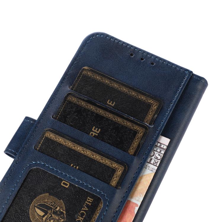 For iPhone 16e Cow Texture Leather Phone Case(Blue) - iPhone 16e Cases by PMC TechLife | Online Shopping South Africa | PMC TechLife | Buy Now Pay Later Mobicred