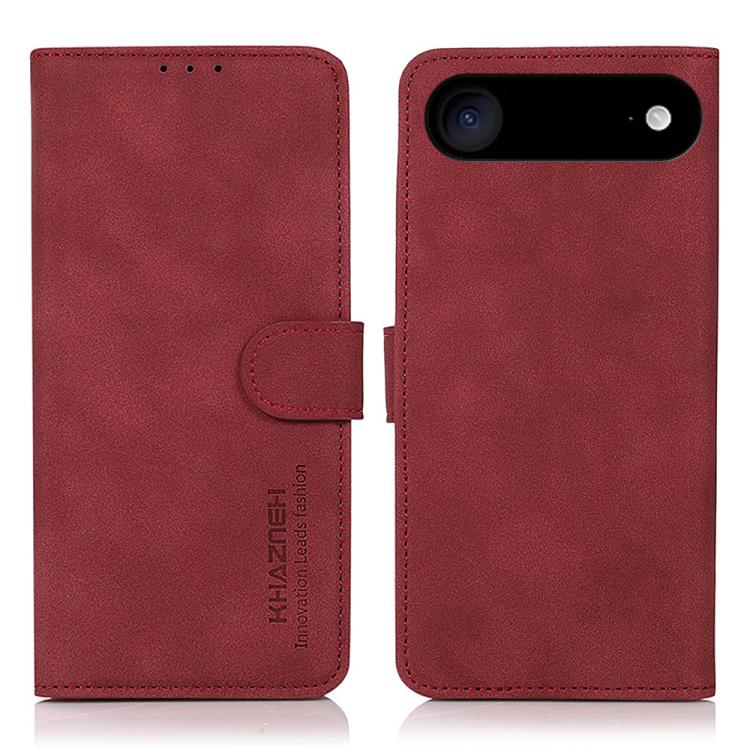 For iPhone 17 Air KHAZNEH Matte Texture Leather Phone Case(Red) - free shipping - PMc TechLife - Order now!