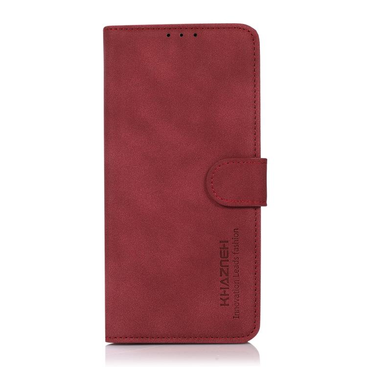 For iPhone 17 Pro Max KHAZNEH Matte Texture Leather Phone Case(Red) - free shipping - PMc TechLife - Order now!