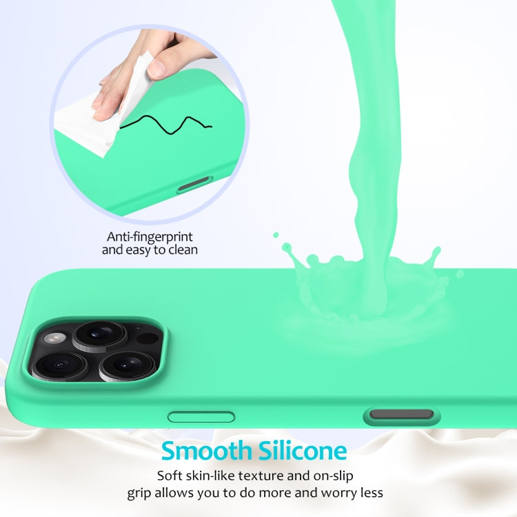 For iPhone 16 Pro Max Solid Color Silicone Phone Case(Green) - More iPhone Cases by PMC Jewellery | Online Shopping South Africa | PMC Jewellery | Buy Now Pay Later Mobicred