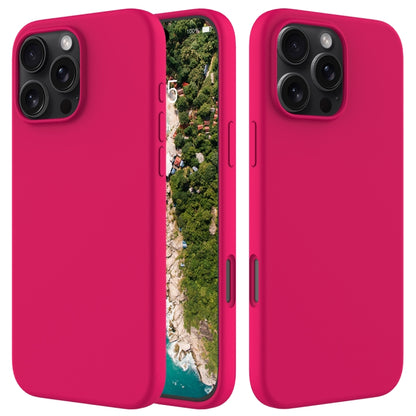 For iPhone 16 Pro Solid Color Silicone Phone Case(Rose Red) - More iPhone Cases by PMC Jewellery | Online Shopping South Africa | PMC Jewellery | Buy Now Pay Later Mobicred