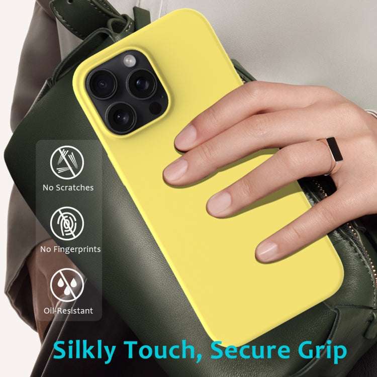 For iPhone 16 Pro Solid Color Silicone Phone Case(Lemon Yellow) - More iPhone Cases by PMC Jewellery | Online Shopping South Africa | PMC Jewellery | Buy Now Pay Later Mobicred