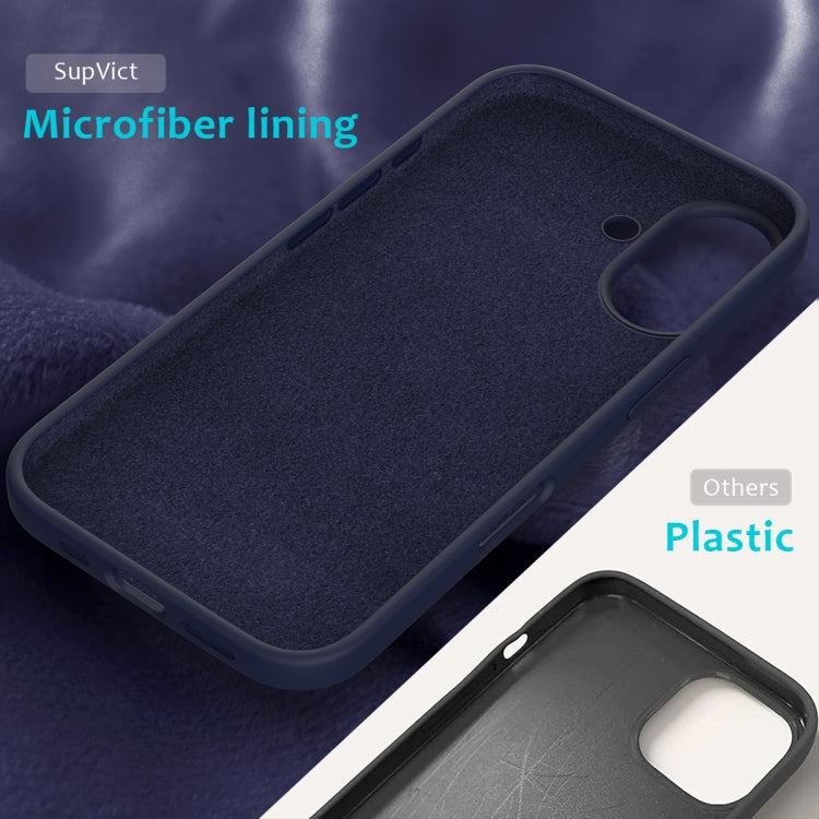 For iPhone 16 Solid Color Silicone Phone Case(Midnight Blue) - More iPhone Cases by PMC Jewellery | Online Shopping South Africa | PMC Jewellery | Buy Now Pay Later Mobicred