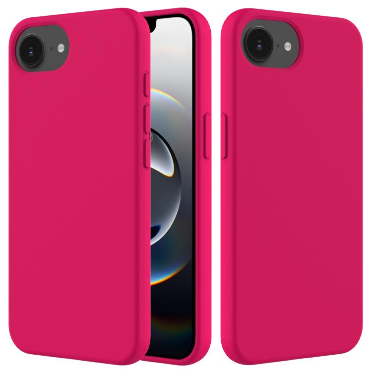 For iPhone 16e Solid Color Silicone Phone Case(Rose Red) - free shipping - PMC TechLife - Order now!