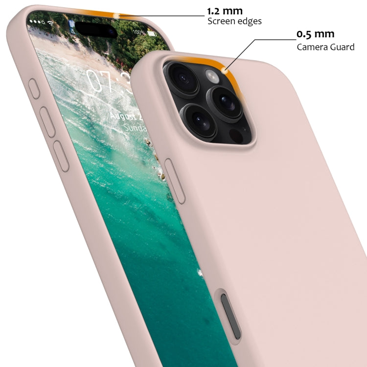 For iPhone 16 Pro Max Shockproof Silicone Magsafe Phone Case(Sand Pink) - iPhone 16 Pro Max Cases by PMC TechLife | Online Shopping South Africa | PMC TechLife | Buy Now Pay Later Mobicred