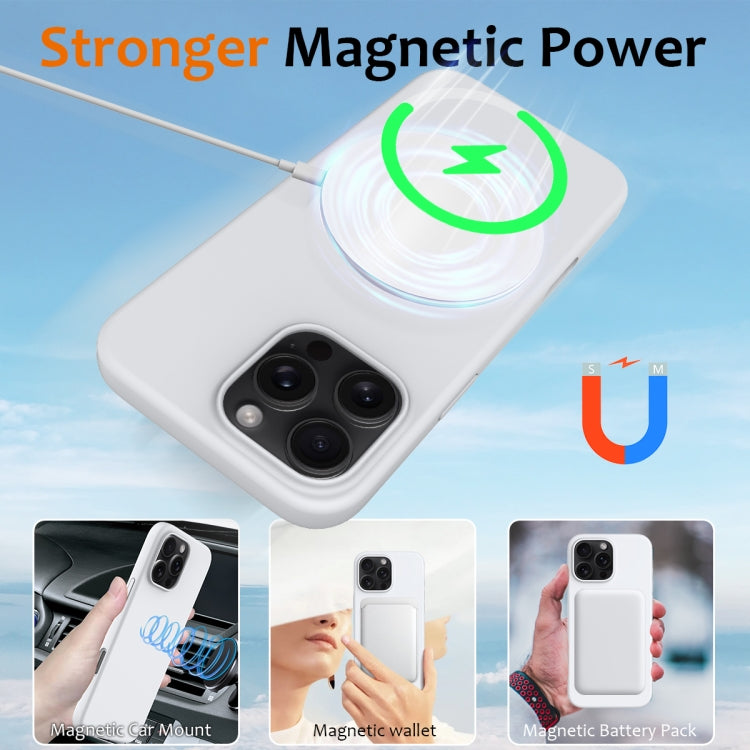 For iPhone 16 Pro Shockproof Silicone Magsafe Phone Case(White) - iPhone 16 Pro Cases by PMC TechLife | Online Shopping South Africa | PMC TechLife | Buy Now Pay Later Mobicred