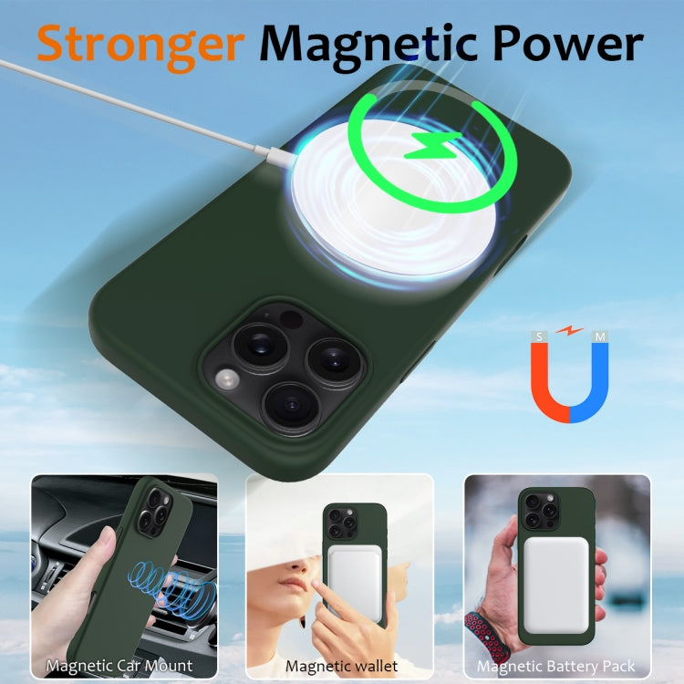For iPhone 16 Pro Shockproof Silicone Magsafe Phone Case(Dark Green) - iPhone 16 Pro Cases by PMC TechLife | Online Shopping South Africa | PMC TechLife | Buy Now Pay Later Mobicred