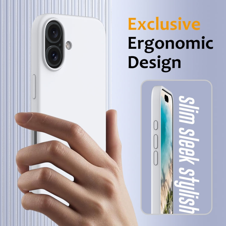 For iPhone 16 Plus Shockproof Silicone Magsafe Phone Case(White) - iPhone 16 Plus Cases by PMC TechLife | Online Shopping South Africa | PMC TechLife | Buy Now Pay Later Mobicred