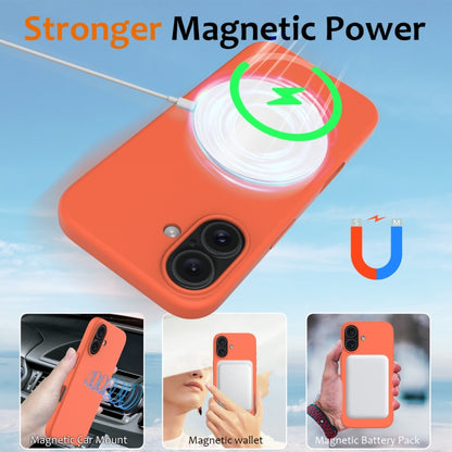 For iPhone 16 Plus Shockproof Silicone Magsafe Phone Case(Gold Orange) - iPhone 16 Plus Cases by PMC Jewellery | Online Shopping South Africa | PMC Jewellery | Buy Now Pay Later Mobicred