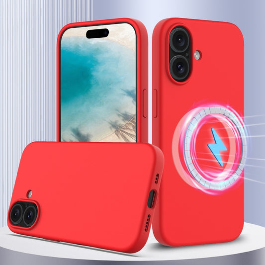 For iPhone 16 Shockproof Silicone Magsafe Phone Case(Red) - iPhone 16 Cases by PMC Jewellery | Online Shopping South Africa | PMC Jewellery | Buy Now Pay Later Mobicred