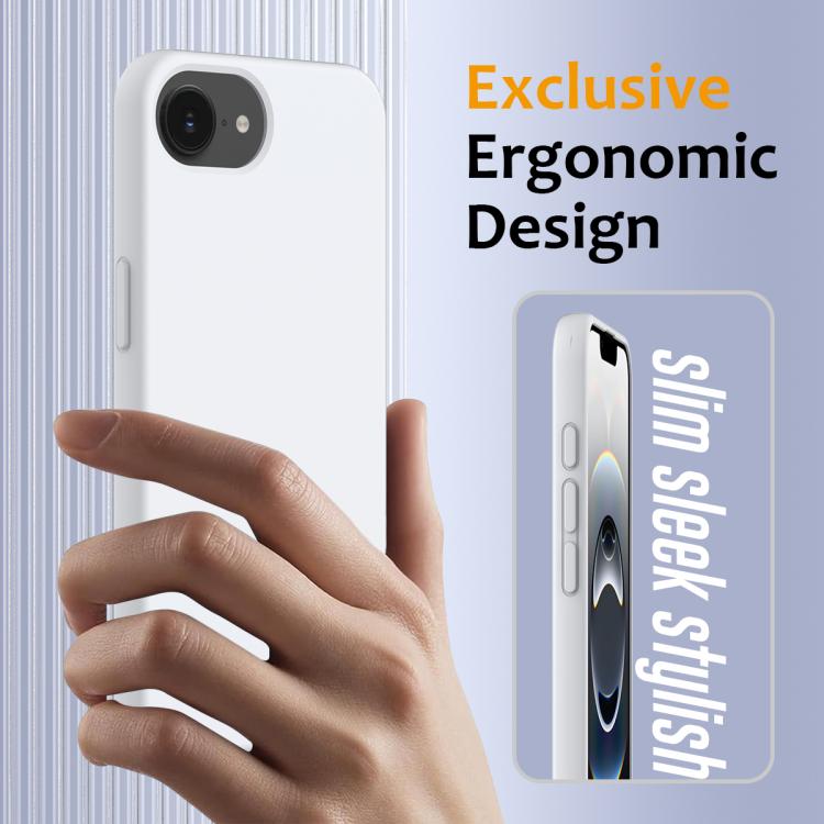 For iPhone 16e Shockproof Silicone Magsafe Phone Case(White) - iPhone 16e Cases by PMC TechLife | Online Shopping South Africa | PMC TechLife | Buy Now Pay Later Mobicred