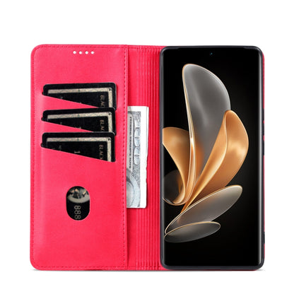 For Xiaomi 14 Ultra AZNS Magnetic Calf Texture Flip Leather Phone Case(Red) - 14 Ultra Cases by AZNS | Online Shopping South Africa | PMC Jewellery | Buy Now Pay Later Mobicred