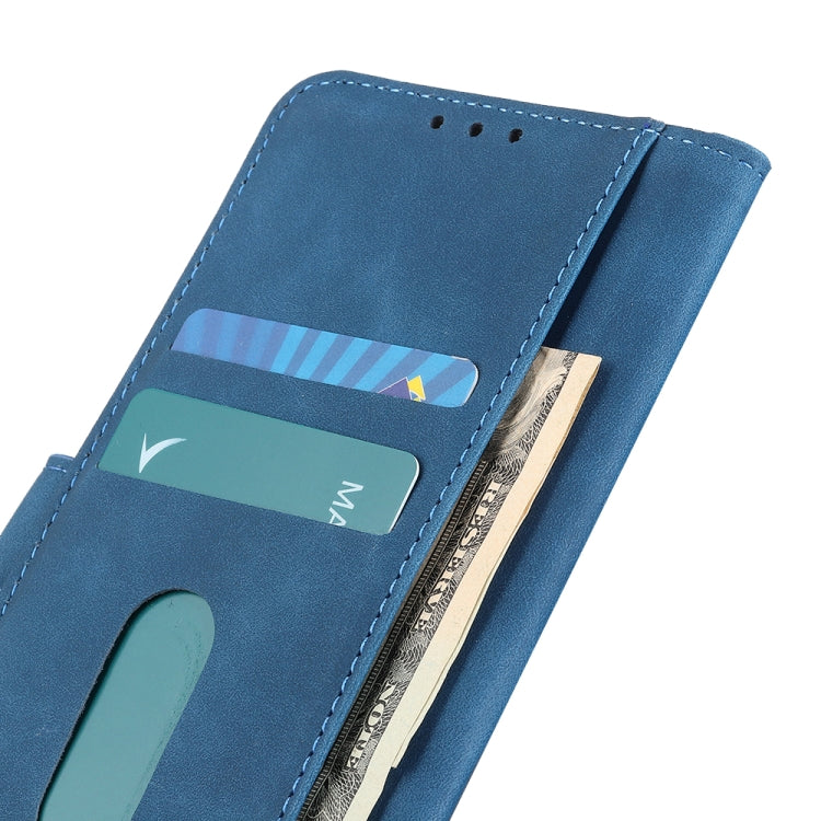 For iPhone 16e KHAZNEH Retro Texture Leather Phone Case(Blue) - iPhone 16e Cases by PMC TechLife | Online Shopping South Africa | PMC TechLife | Buy Now Pay Later Mobicred