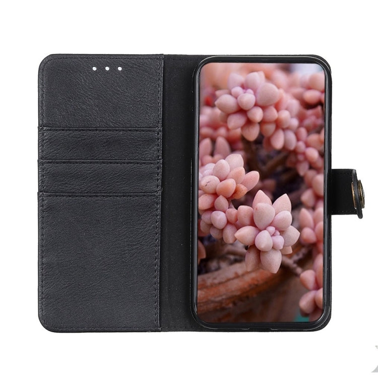 For iPhone 16 Pro Max KHAZNEH Cowhide Texture Horizontal Flip Leather Phone Case(Black) - iPhone 16 Pro Max Cases by PMC Jewellery | Online Shopping South Africa | PMC Jewellery | Buy Now Pay Later Mobicred