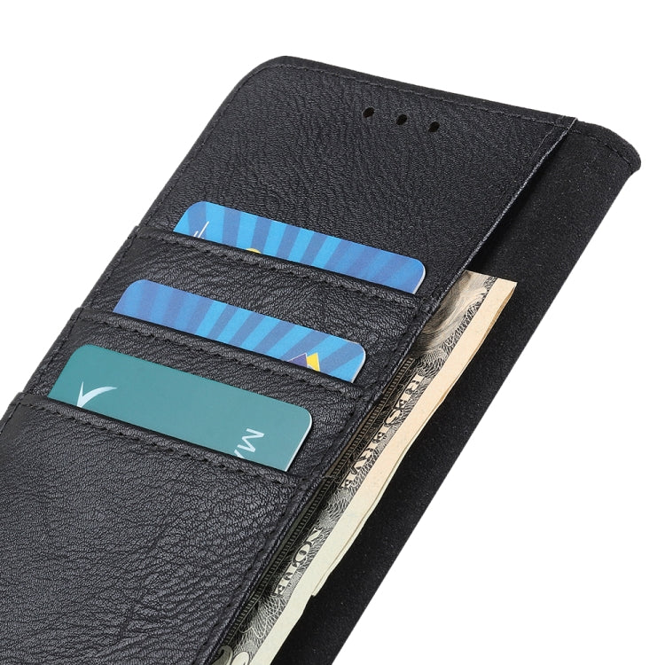 For iPhone 16 Pro Max KHAZNEH Cowhide Texture Horizontal Flip Leather Phone Case(Black) - iPhone 16 Pro Max Cases by PMC TechLife | Online Shopping South Africa | PMC TechLife | Buy Now Pay Later Mobicred