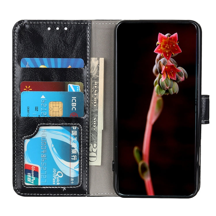 For iPhone 16 Pro Max Retro Crazy Horse Texture Horizontal Flip Leather Phone Case(Black) - iPhone 16 Pro Max Cases by PMC TechLife | Online Shopping South Africa | PMC TechLife | Buy Now Pay Later Mobicred