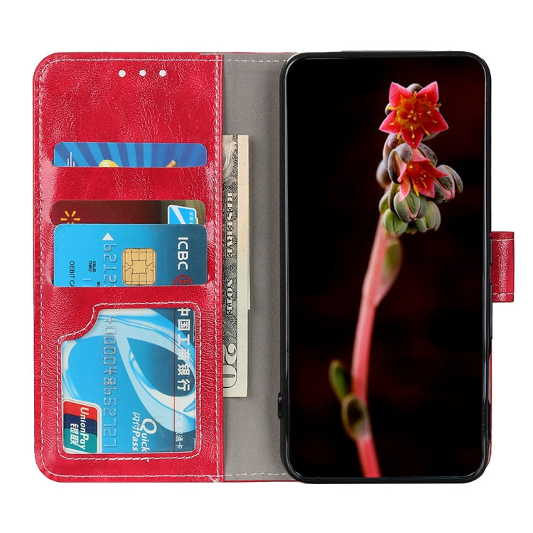For iPhone 16e Retro Crazy Horse Texture Horizontal Flip Leather Phone Case(Red) - iPhone 16e Cases by PMC TechLife | Online Shopping South Africa | PMC TechLife | Buy Now Pay Later Mobicred