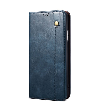 For vivo X100 Oil Wax Crazy Horse Texture Leather Phone Case(Blue) - X100 Cases by imak | Online Shopping South Africa | PMC Jewellery | Buy Now Pay Later Mobicred