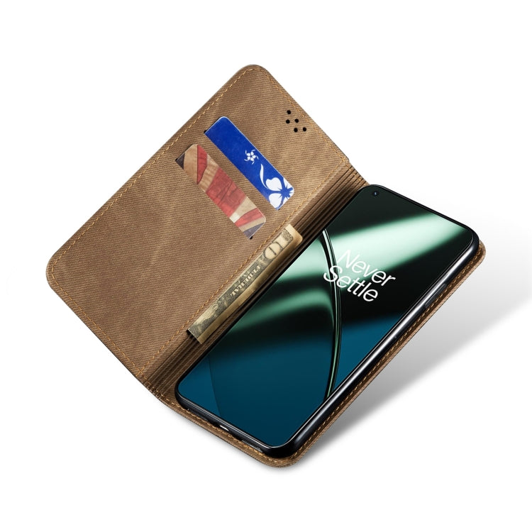 For Xiaomi Redmi Note 12S Denim Texture Flip Leather Phone Case(Khaki) - Xiaomi Cases by PMC TechLife | Online Shopping South Africa | PMC TechLife | Buy Now Pay Later Mobicred
